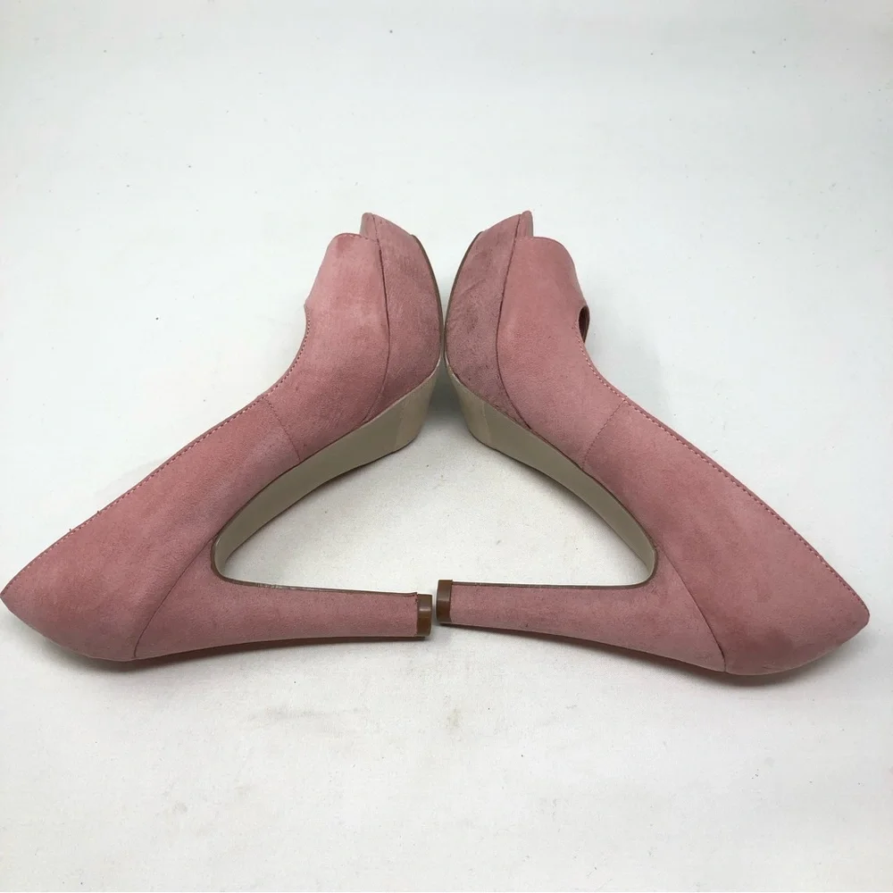 Madden Girl Open Square Toe Blush Pink Platforms Size 7